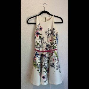 Ted Baker Passion Flower Samm Skater Dress Size s